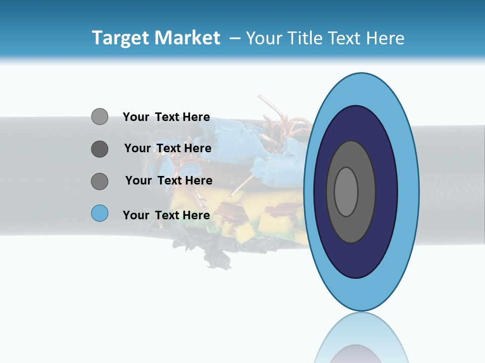 Macro Detail Of A Damaged Cable. PowerPoint Template