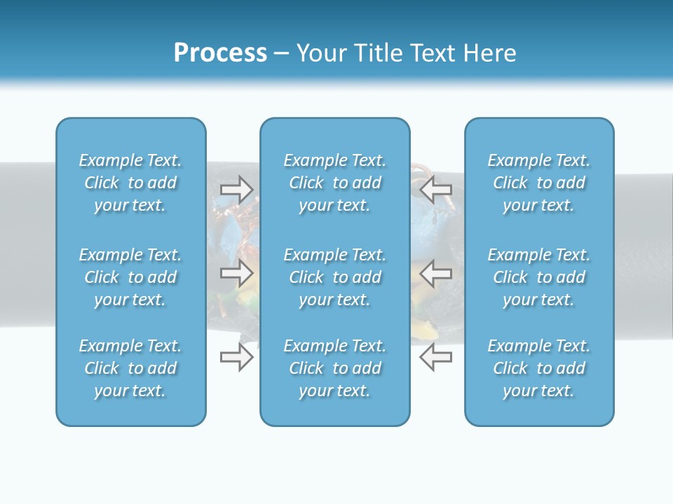 Macro Detail Of A Damaged Cable. PowerPoint Template
