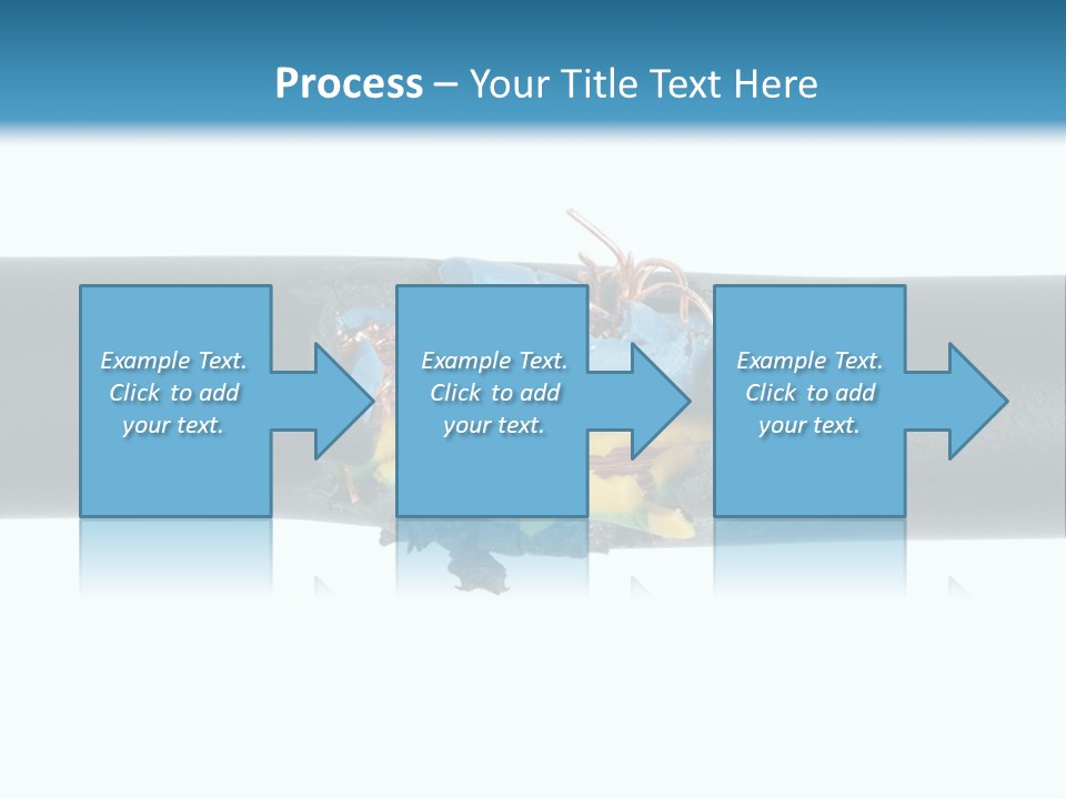 Macro Detail Of A Damaged Cable. PowerPoint Template