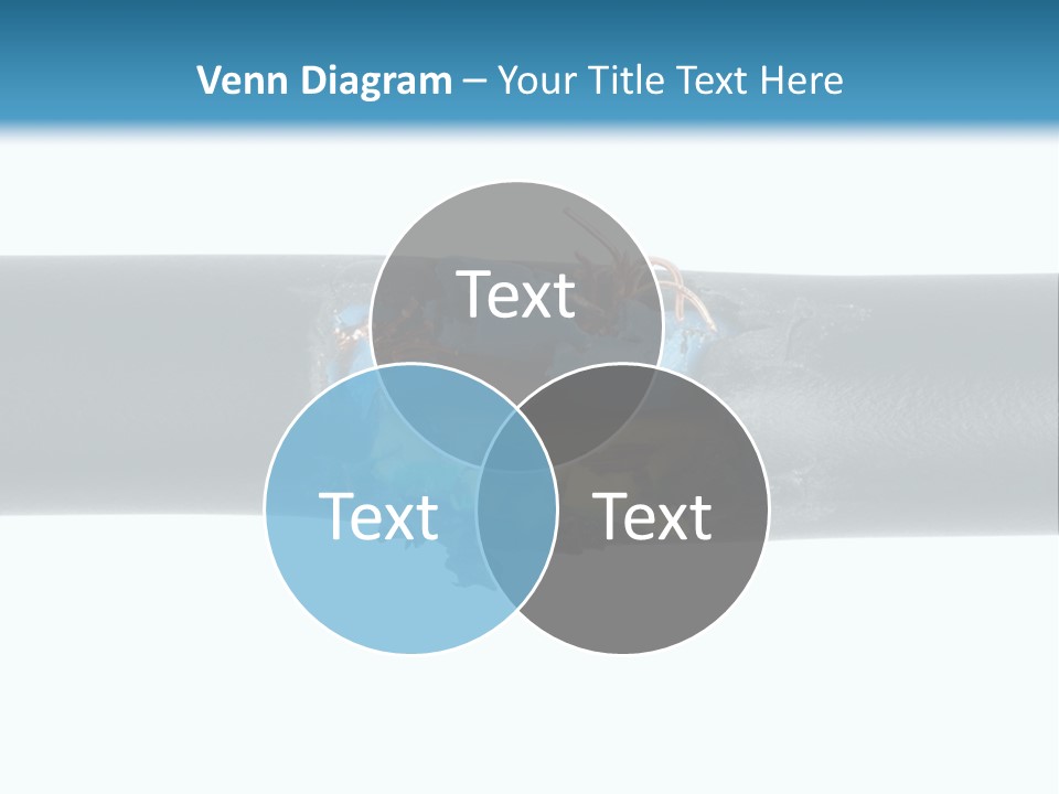 Macro Detail Of A Damaged Cable. PowerPoint Template