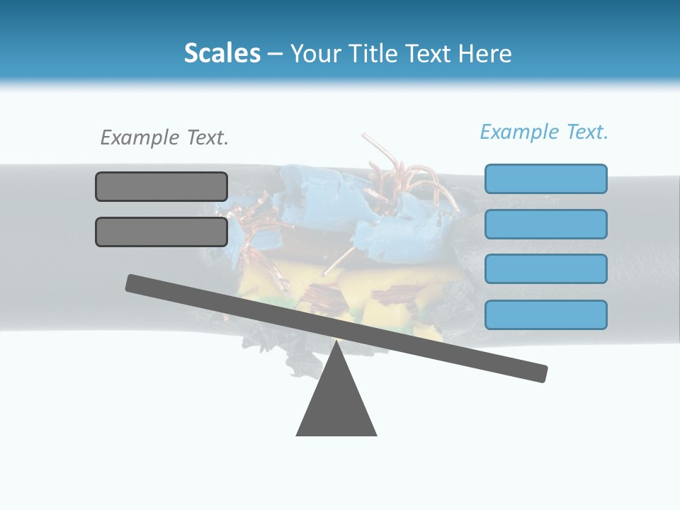Macro Detail Of A Damaged Cable. PowerPoint Template