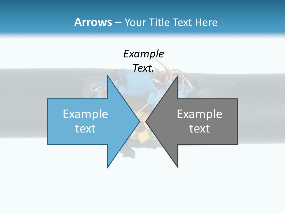 Macro Detail Of A Damaged Cable. PowerPoint Template