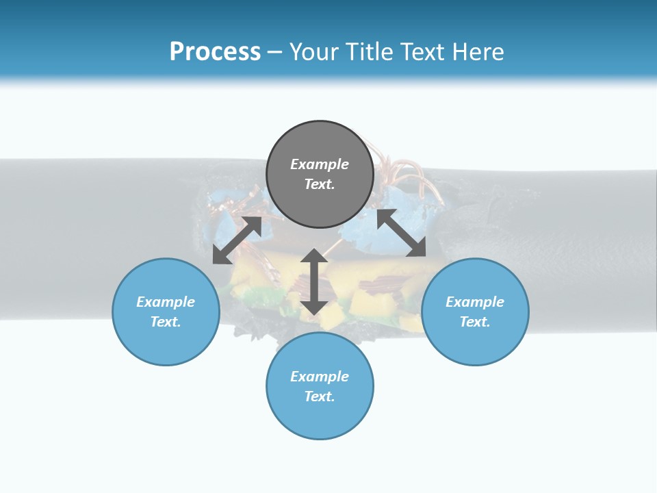 Macro Detail Of A Damaged Cable. PowerPoint Template