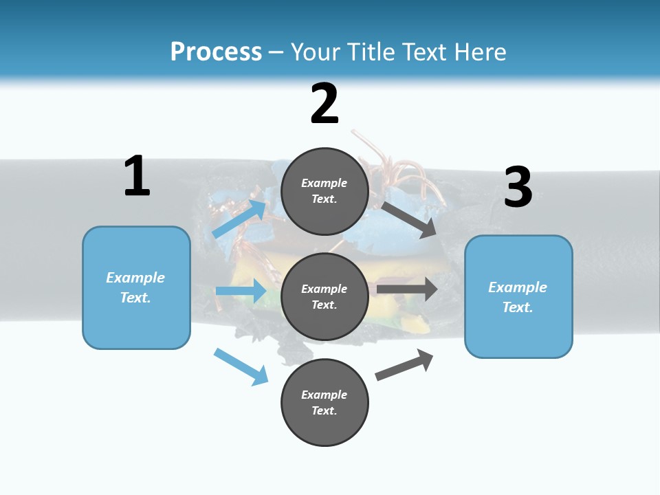 Macro Detail Of A Damaged Cable. PowerPoint Template