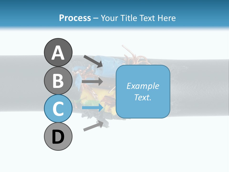 Macro Detail Of A Damaged Cable. PowerPoint Template