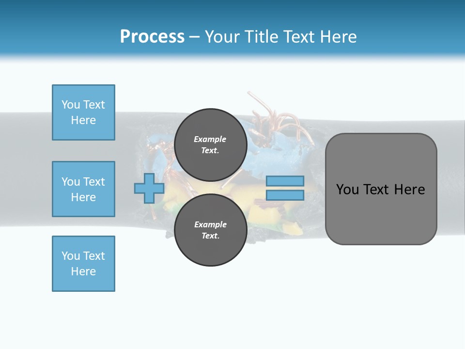 Macro Detail Of A Damaged Cable. PowerPoint Template
