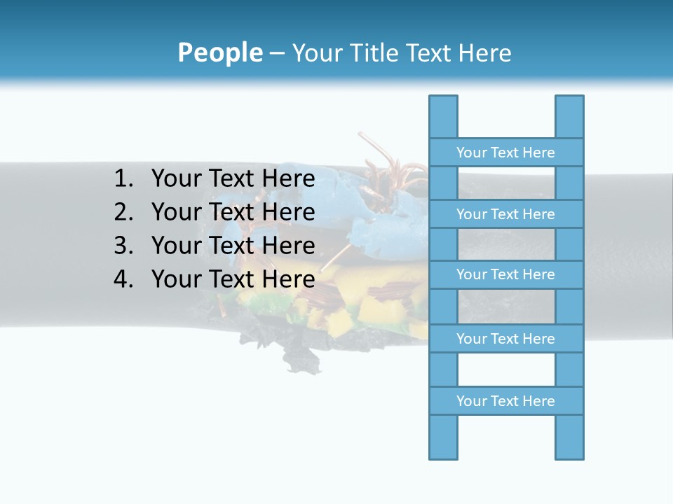 Macro Detail Of A Damaged Cable. PowerPoint Template