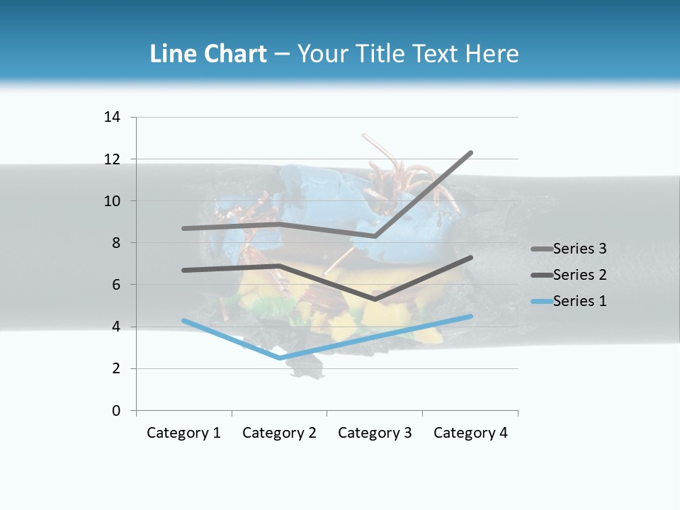 Macro Detail Of A Damaged Cable. PowerPoint Template