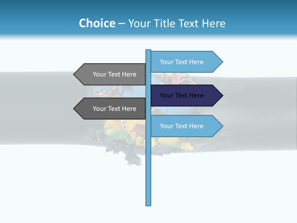 Macro Detail Of A Damaged Cable. PowerPoint Template