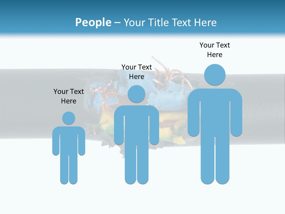 Macro Detail Of A Damaged Cable. PowerPoint Template