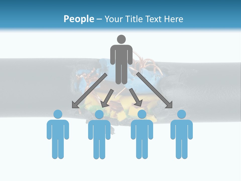 Macro Detail Of A Damaged Cable. PowerPoint Template