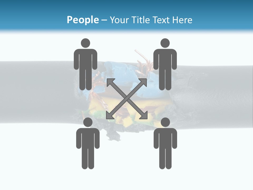 Macro Detail Of A Damaged Cable. PowerPoint Template