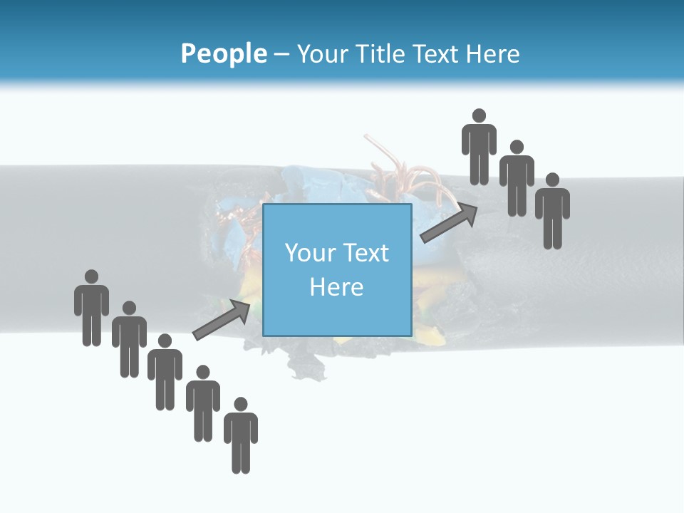 Macro Detail Of A Damaged Cable. PowerPoint Template