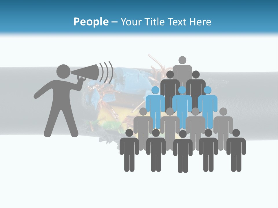 Macro Detail Of A Damaged Cable. PowerPoint Template