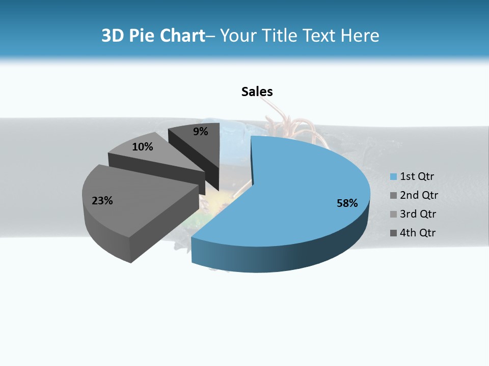 Macro Detail Of A Damaged Cable. PowerPoint Template