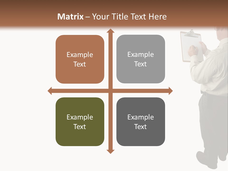 A Construction Safety Inspector Marking His Checklist - Full View - Isolated PowerPoint Template
