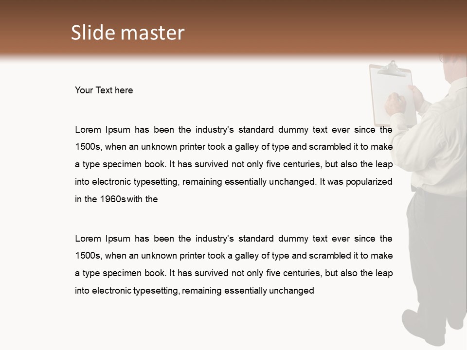 A Construction Safety Inspector Marking His Checklist - Full View - Isolated PowerPoint Template