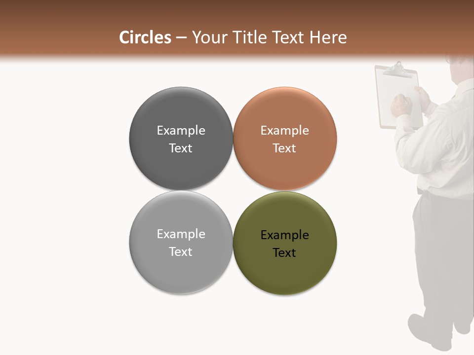 A Construction Safety Inspector Marking His Checklist - Full View - Isolated PowerPoint Template
