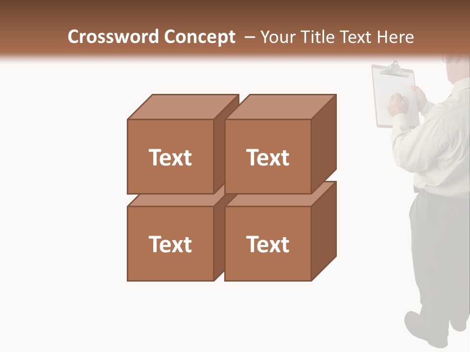 A Construction Safety Inspector Marking His Checklist - Full View - Isolated PowerPoint Template