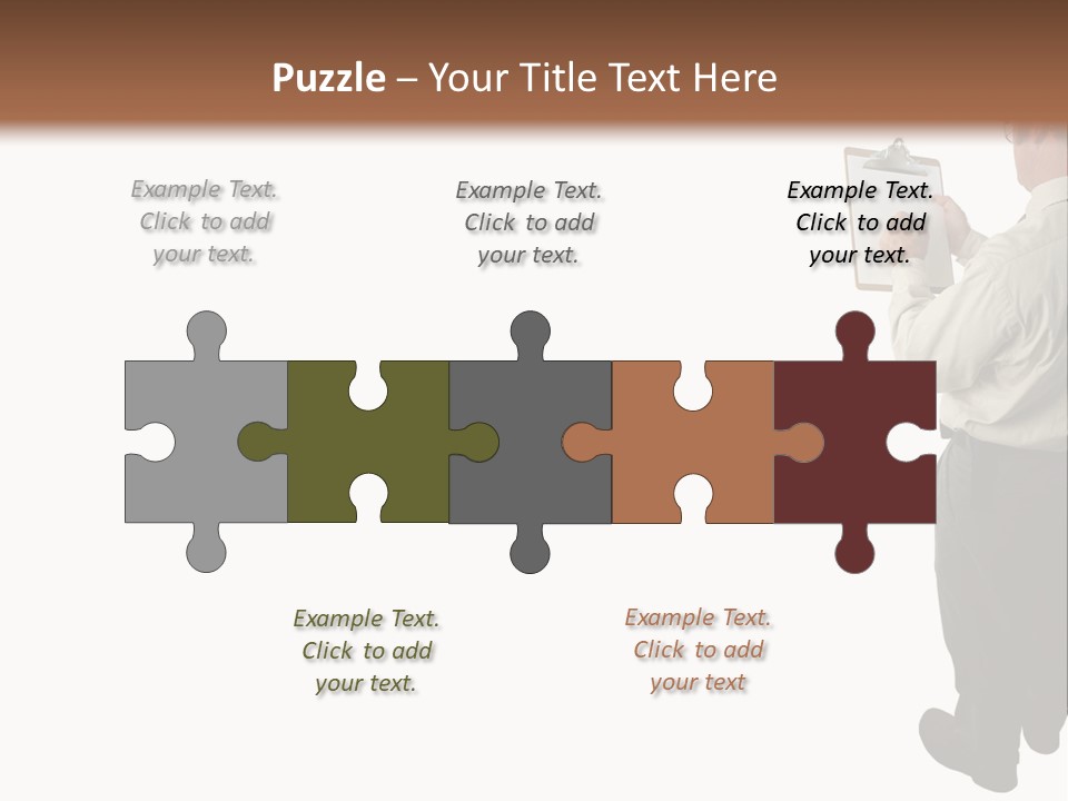 A Construction Safety Inspector Marking His Checklist - Full View - Isolated PowerPoint Template