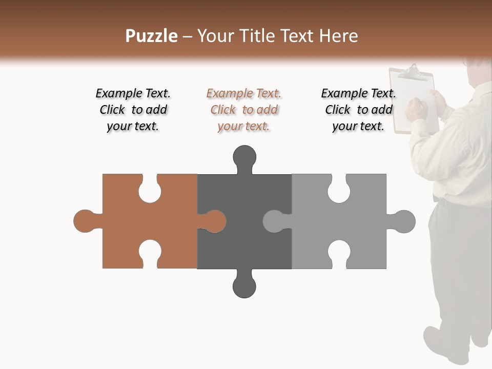 A Construction Safety Inspector Marking His Checklist - Full View - Isolated PowerPoint Template