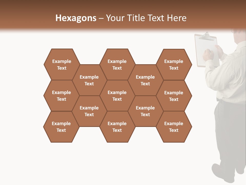 A Construction Safety Inspector Marking His Checklist - Full View - Isolated PowerPoint Template