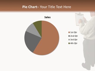 A Construction Safety Inspector Marking His Checklist - Full View - Isolated PowerPoint Template