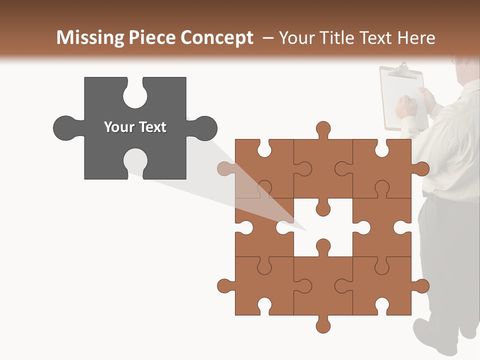 A Construction Safety Inspector Marking His Checklist - Full View - Isolated PowerPoint Template