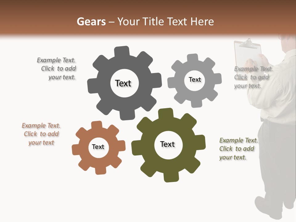 A Construction Safety Inspector Marking His Checklist - Full View - Isolated PowerPoint Template
