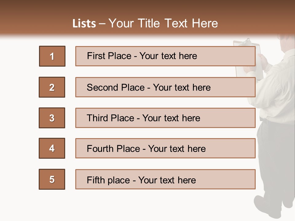 A Construction Safety Inspector Marking His Checklist - Full View - Isolated PowerPoint Template