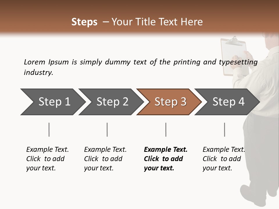 A Construction Safety Inspector Marking His Checklist - Full View - Isolated PowerPoint Template