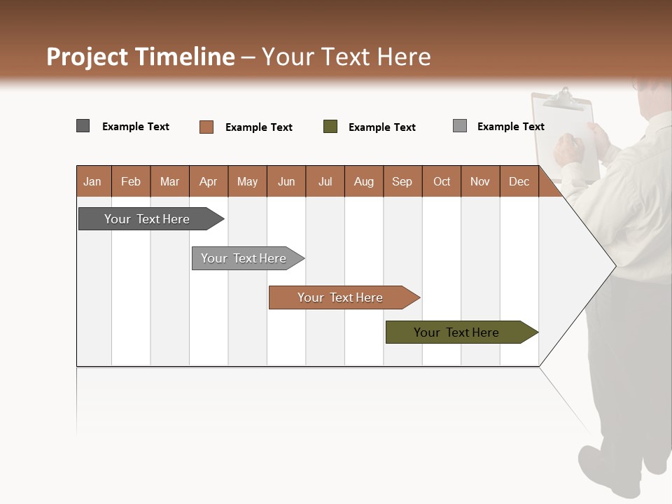 A Construction Safety Inspector Marking His Checklist - Full View - Isolated PowerPoint Template