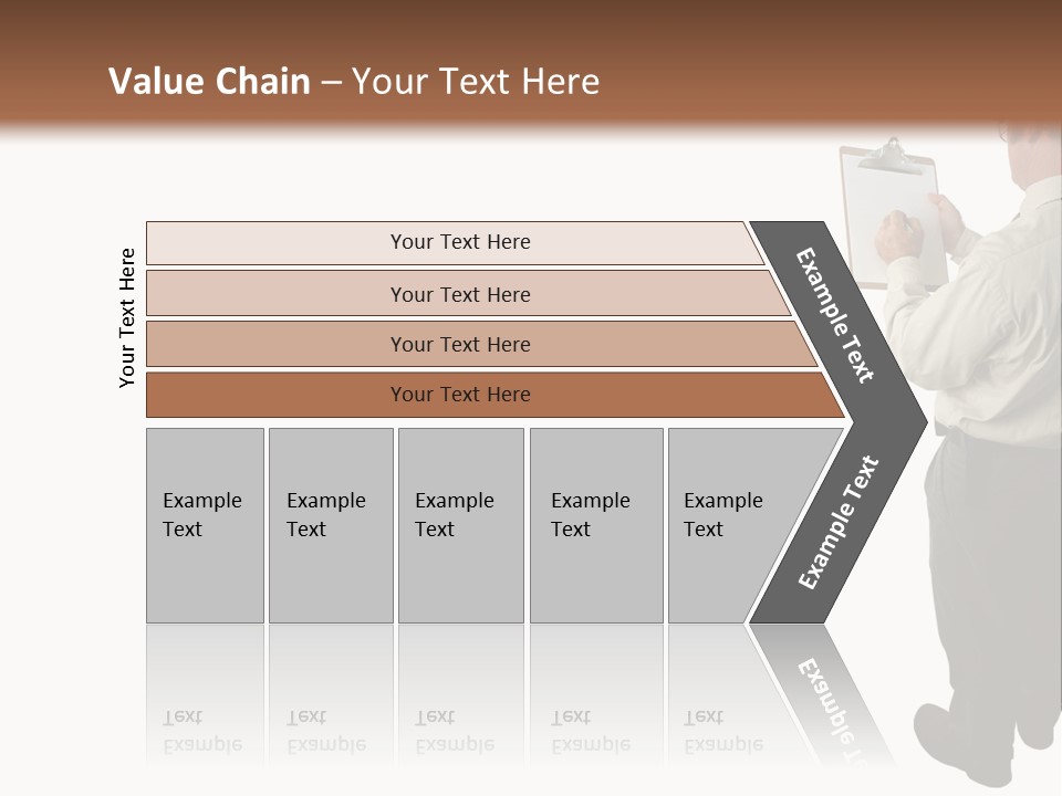 A Construction Safety Inspector Marking His Checklist - Full View - Isolated PowerPoint Template