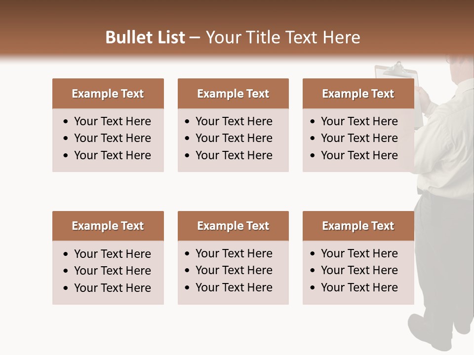 A Construction Safety Inspector Marking His Checklist - Full View - Isolated PowerPoint Template