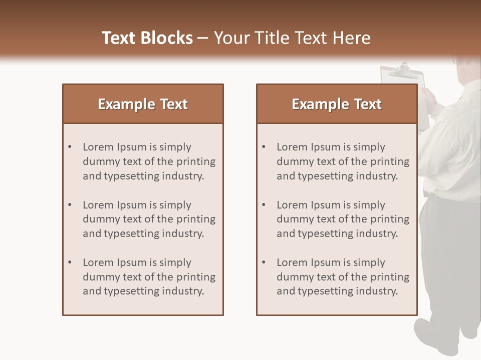 A Construction Safety Inspector Marking His Checklist - Full View - Isolated PowerPoint Template
