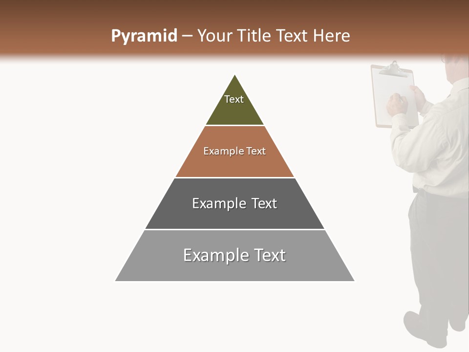 A Construction Safety Inspector Marking His Checklist - Full View - Isolated PowerPoint Template
