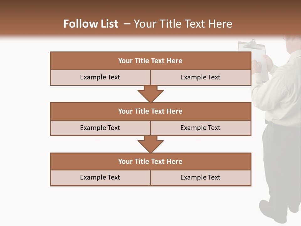 A Construction Safety Inspector Marking His Checklist - Full View - Isolated PowerPoint Template