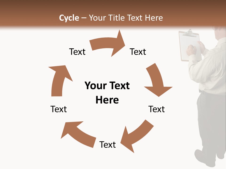 A Construction Safety Inspector Marking His Checklist - Full View - Isolated PowerPoint Template