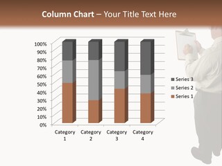 A Construction Safety Inspector Marking His Checklist - Full View - Isolated PowerPoint Template