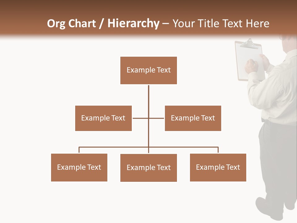 A Construction Safety Inspector Marking His Checklist - Full View - Isolated PowerPoint Template