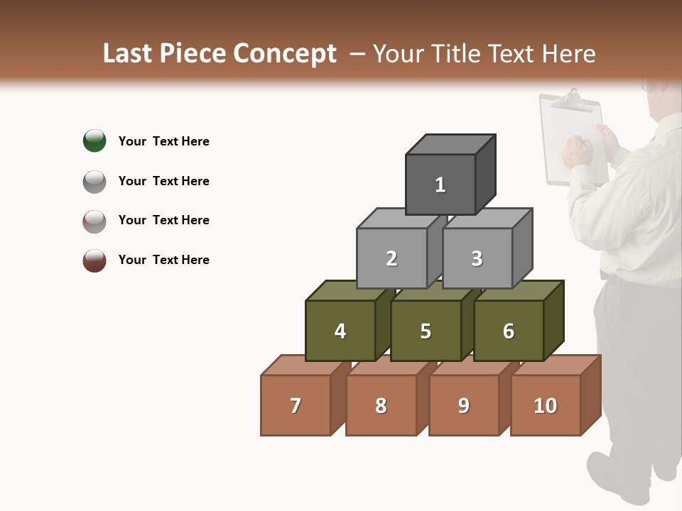 A Construction Safety Inspector Marking His Checklist - Full View - Isolated PowerPoint Template
