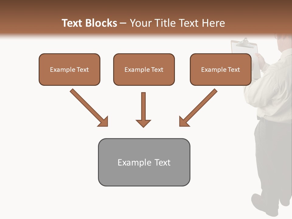 A Construction Safety Inspector Marking His Checklist - Full View - Isolated PowerPoint Template