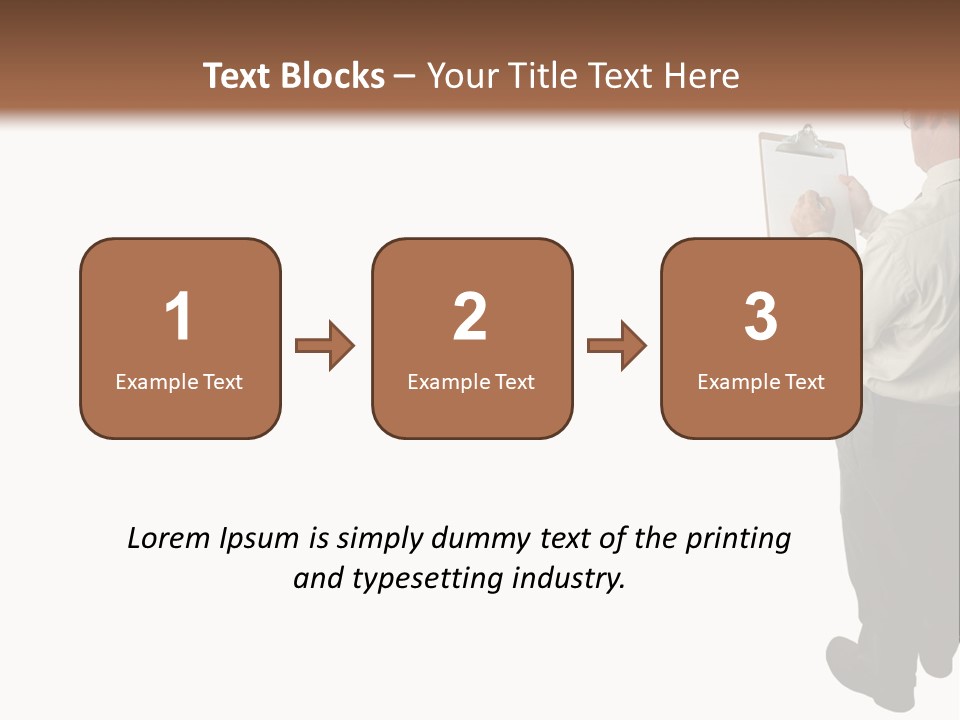 A Construction Safety Inspector Marking His Checklist - Full View - Isolated PowerPoint Template