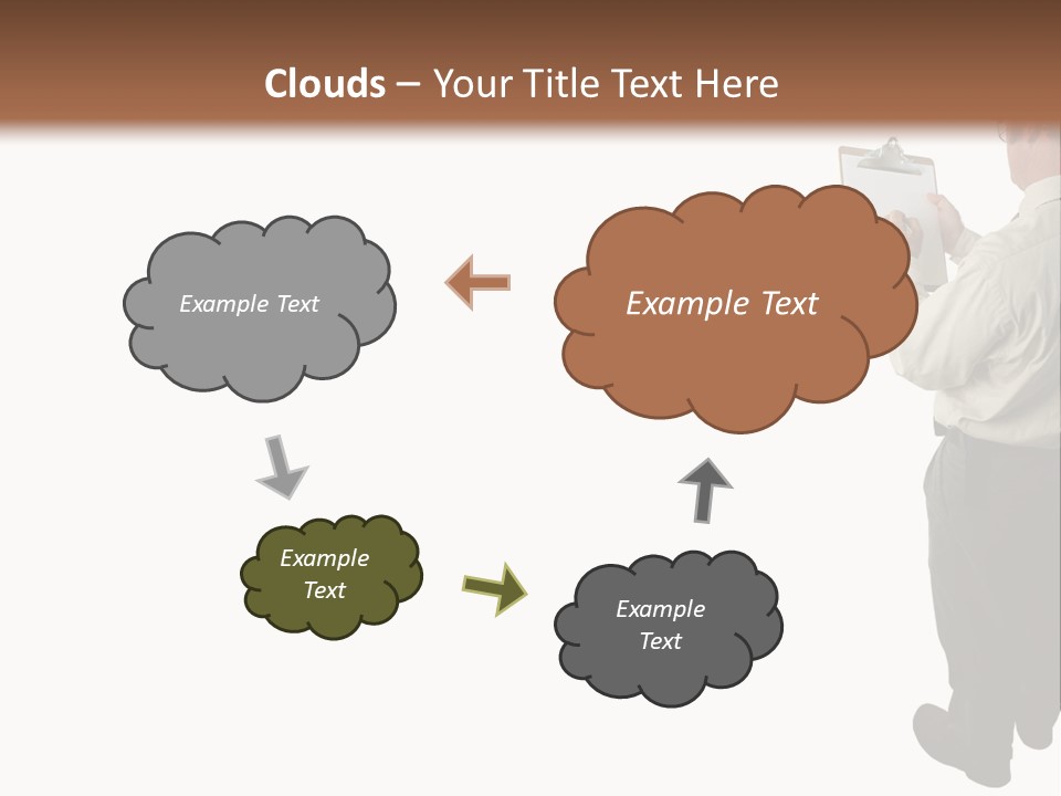 A Construction Safety Inspector Marking His Checklist - Full View - Isolated PowerPoint Template