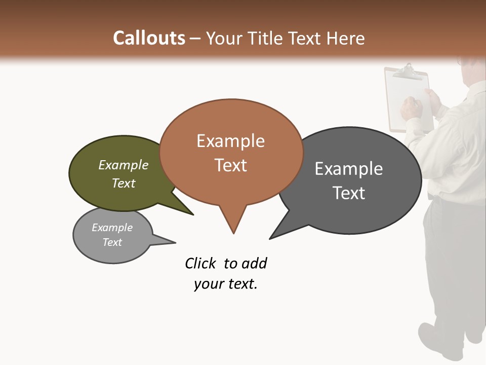 A Construction Safety Inspector Marking His Checklist - Full View - Isolated PowerPoint Template