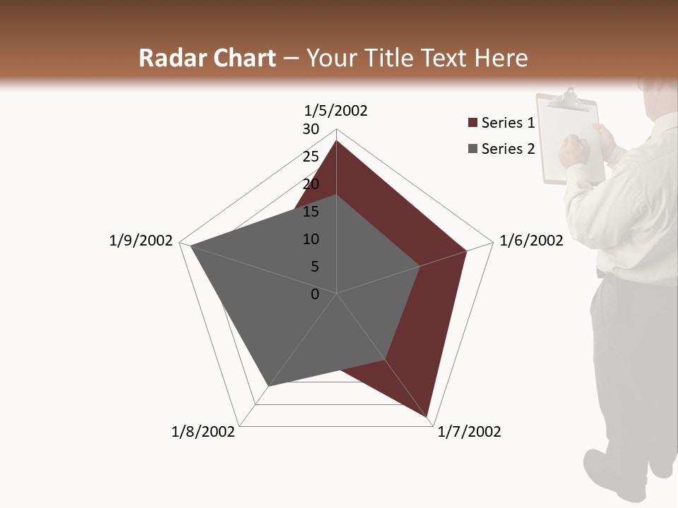A Construction Safety Inspector Marking His Checklist - Full View - Isolated PowerPoint Template