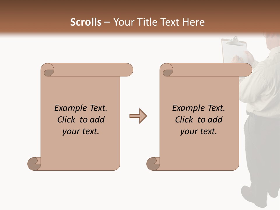 A Construction Safety Inspector Marking His Checklist - Full View - Isolated PowerPoint Template