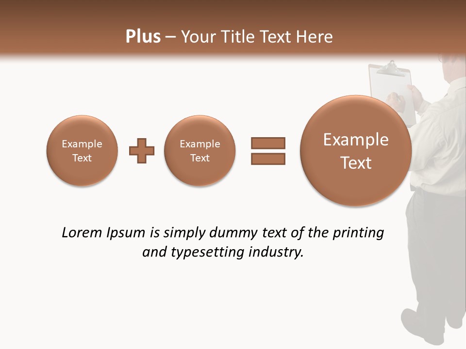 A Construction Safety Inspector Marking His Checklist - Full View - Isolated PowerPoint Template
