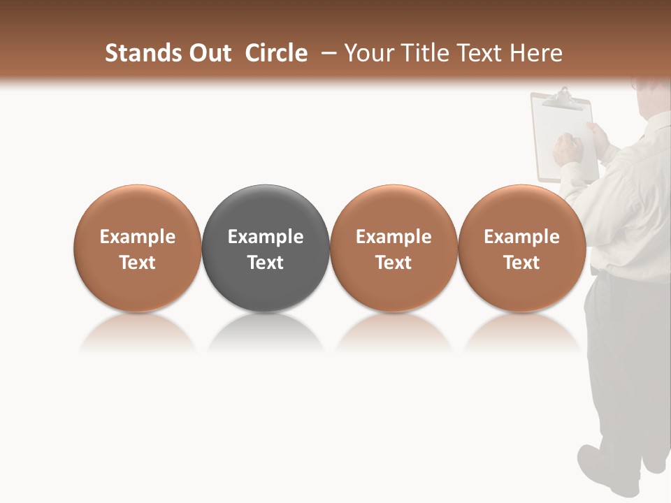 A Construction Safety Inspector Marking His Checklist - Full View - Isolated PowerPoint Template