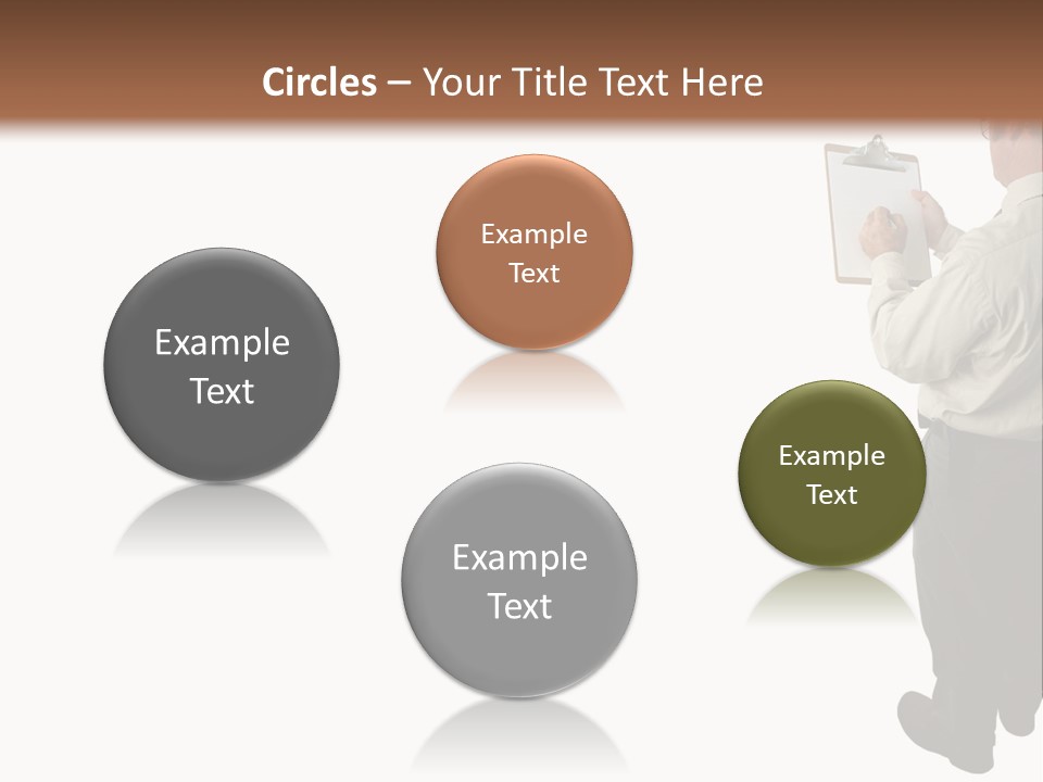 A Construction Safety Inspector Marking His Checklist - Full View - Isolated PowerPoint Template